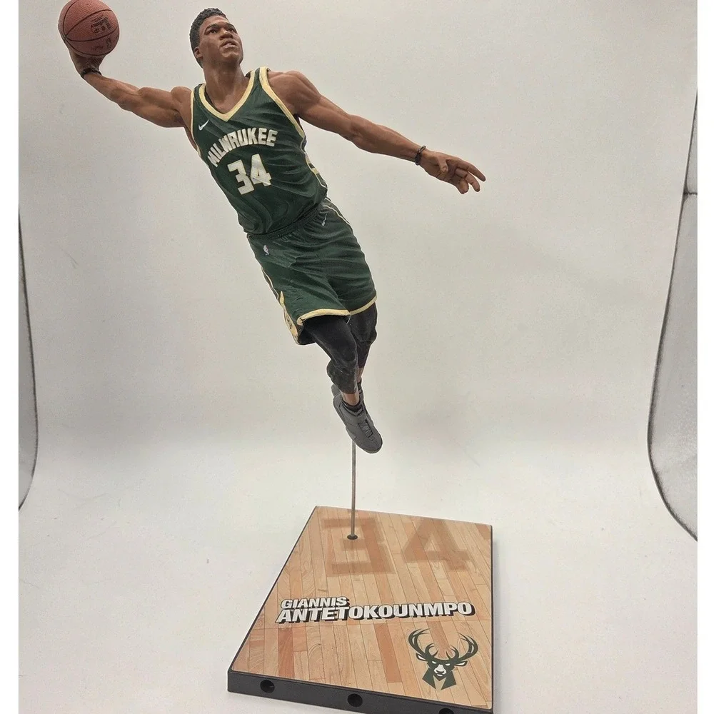 McFarlane Toys NBA Giannis Antetokounmpo Milwaukee Bucks Figure Dunking 34 Green